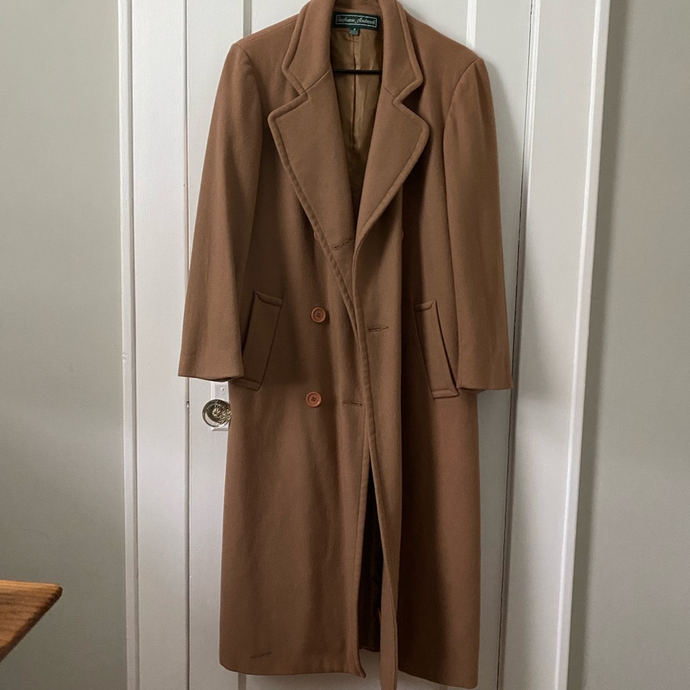Tan longline overcoat